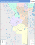 The Villages Metro Area Digital Map Color Cast Style